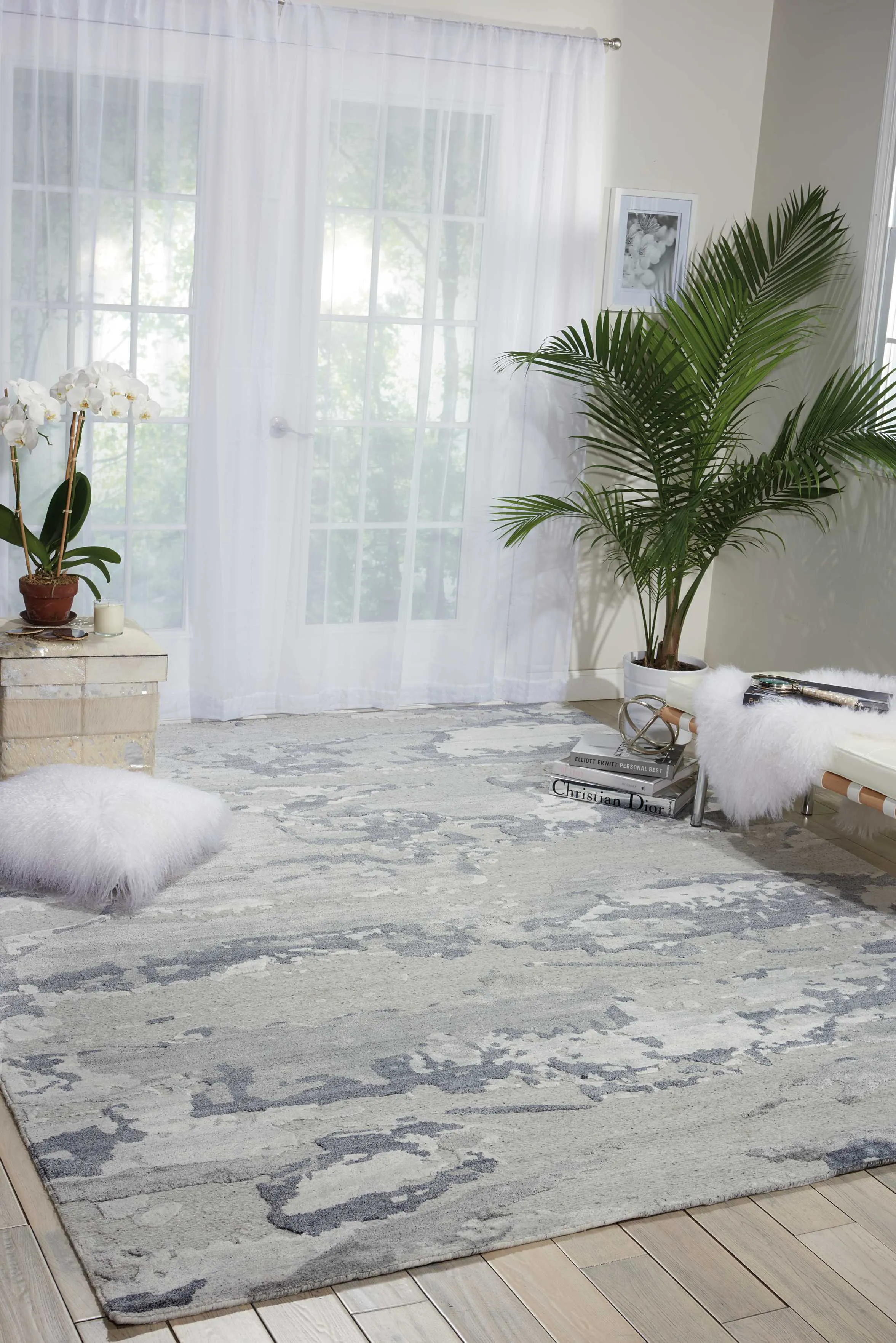Slate Essentials Modern Wool Luxcelle Blend Rug