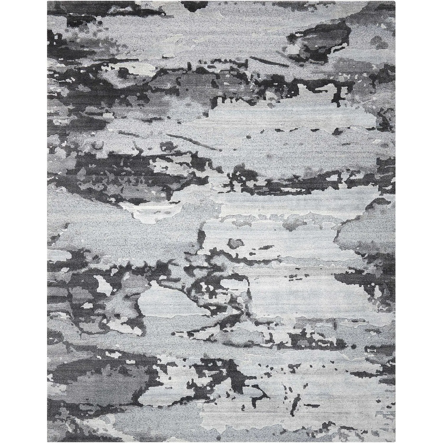 Smoke Essentials Modern Wool Luxcelle Blend Rug