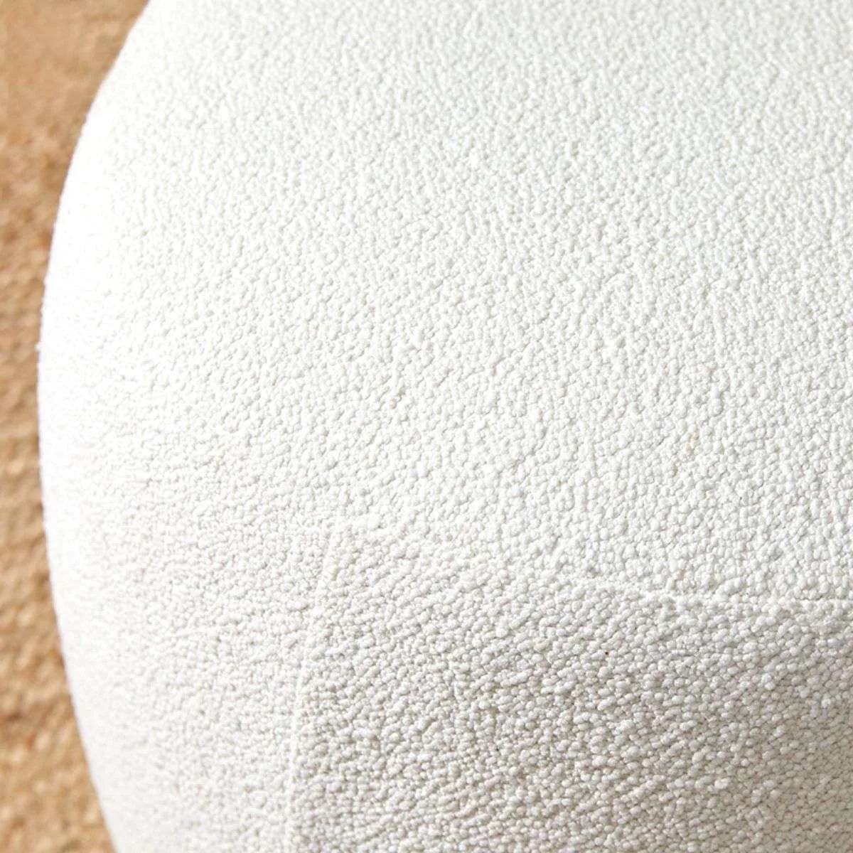 Smooth Boucle Ottoman - Small - Cream Mocka