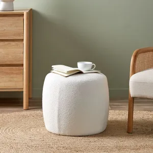 Smooth Boucle Ottoman - Small - Cream Mocka