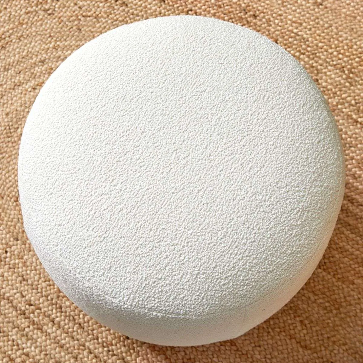 Smooth Boucle Ottoman - Small - Cream Mocka