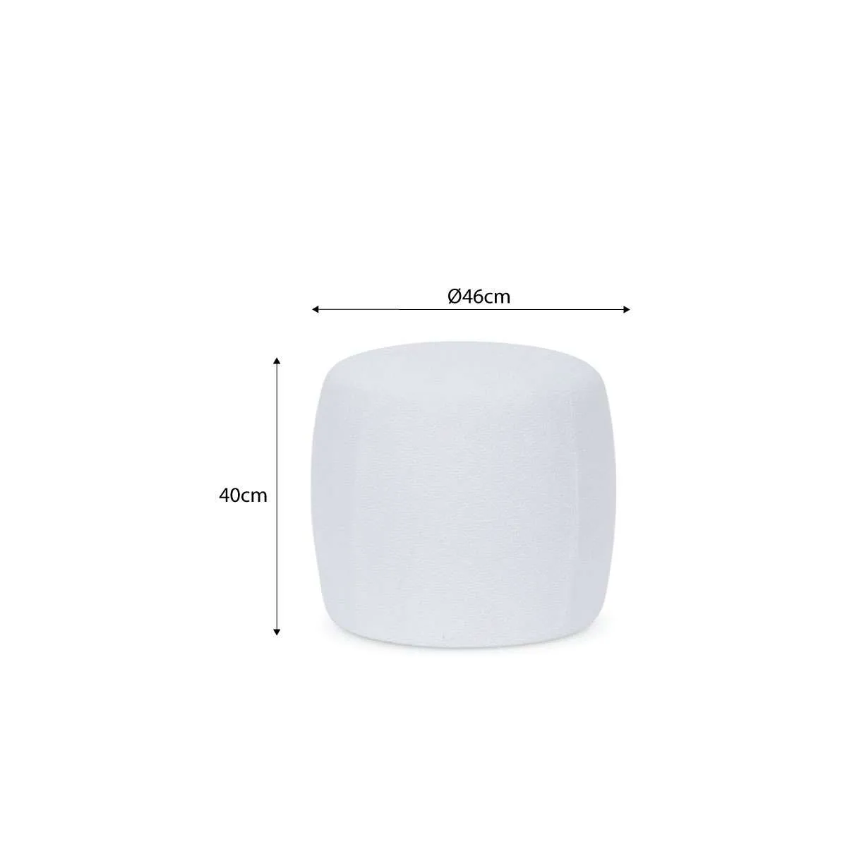 Smooth Boucle Ottoman - Small - Cream Mocka