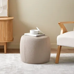 Smooth Boucle Ottoman - Small - Hazelnut Mocka
