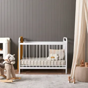Sonata Cot - White Mocka