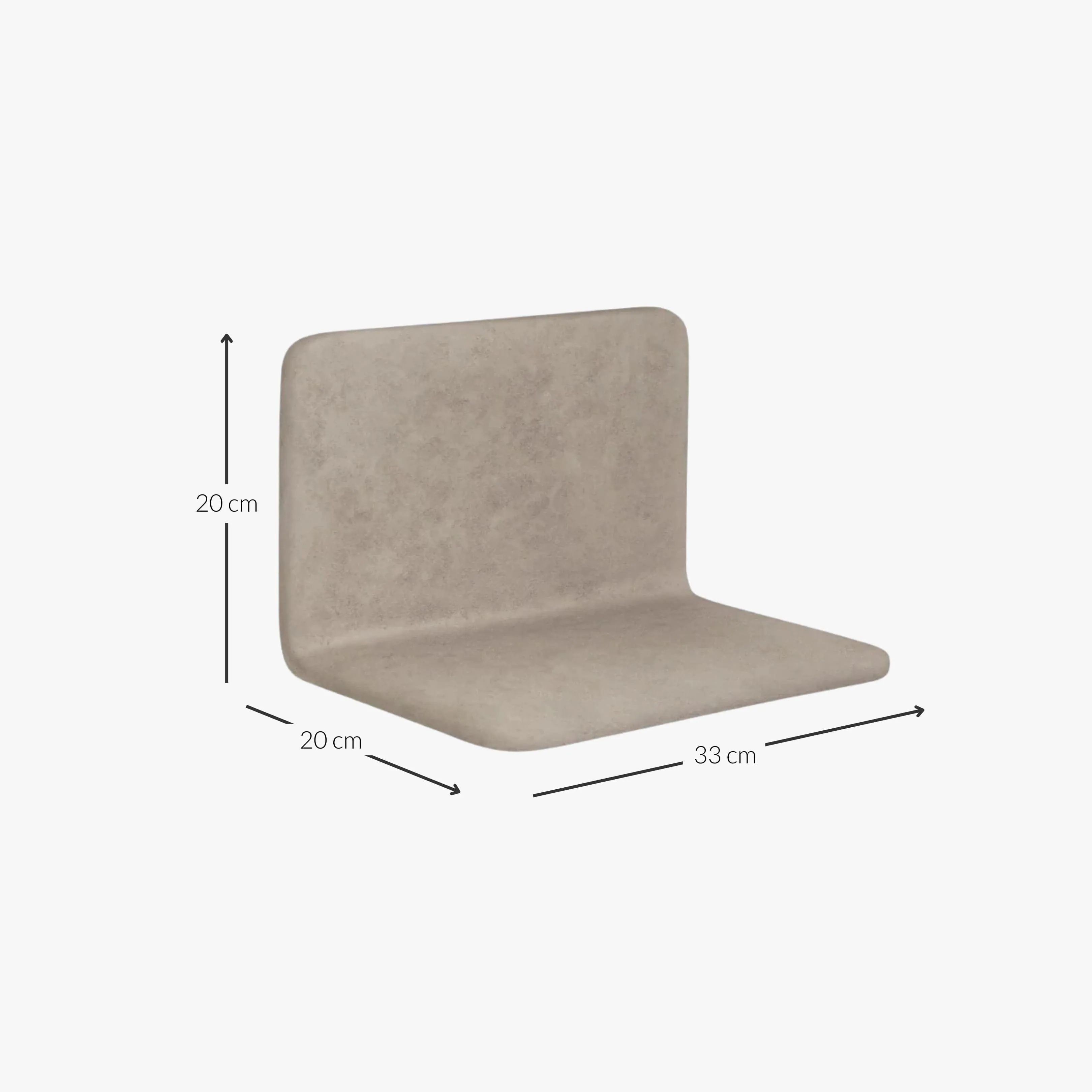 Stone Resin Side Shelf | Natural 33x21x21cm Zoco Home