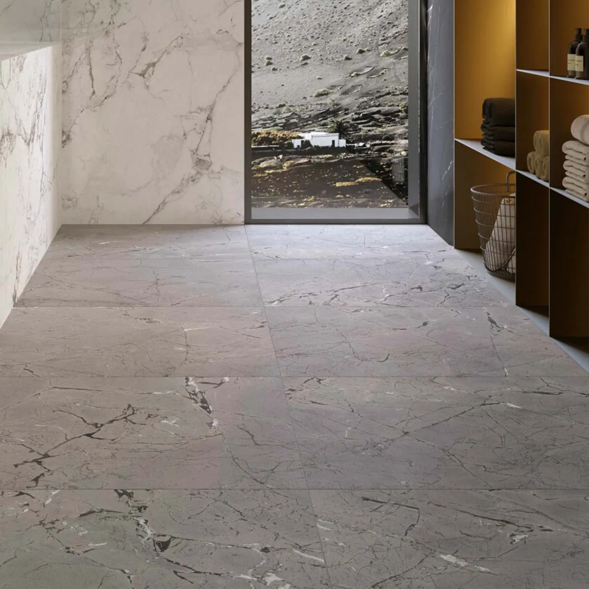 Sublime Thunder 4D Shaped Stone Effect Porcelain Tile 100x100cm Matt