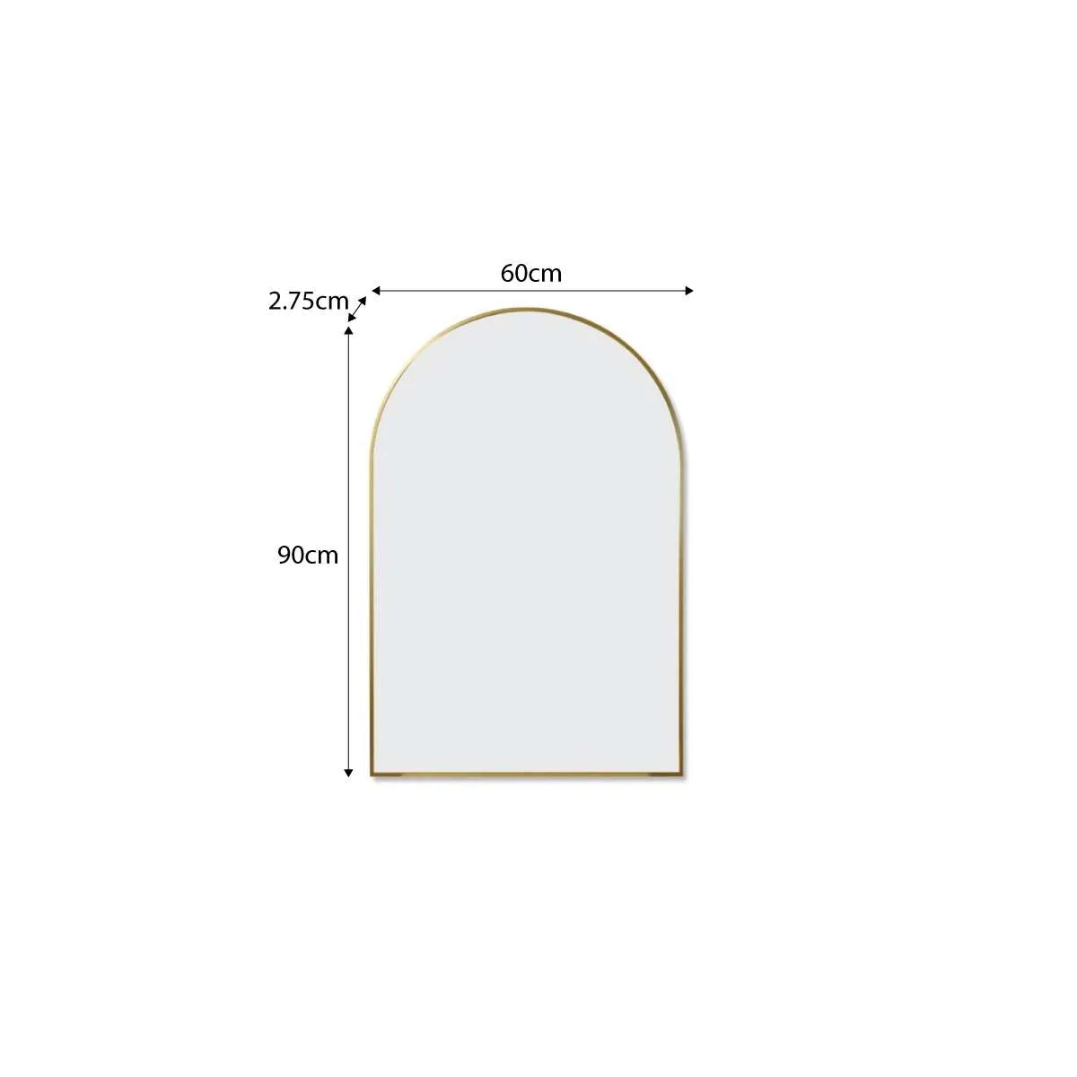 Tait Metal Arch Mirror - Gold Mocka