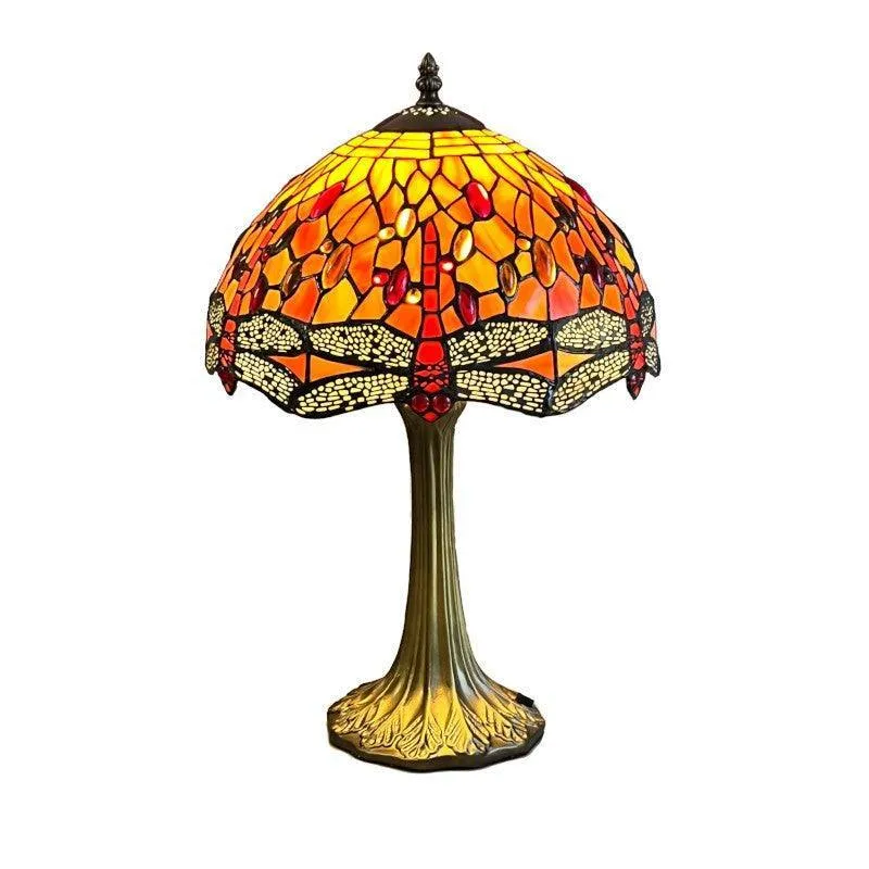 Tangerine Dragonfly Tiffany Lamp