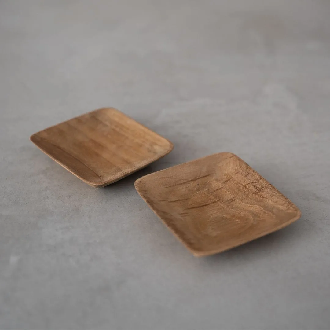 Teak Sauce Dish | 6x6cm Zoco Home