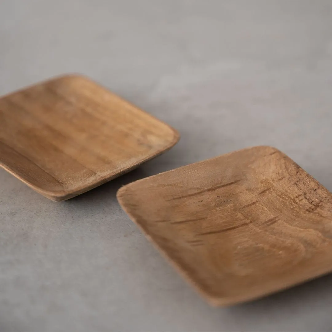 Teak Sauce Dish | 6x6cm Zoco Home