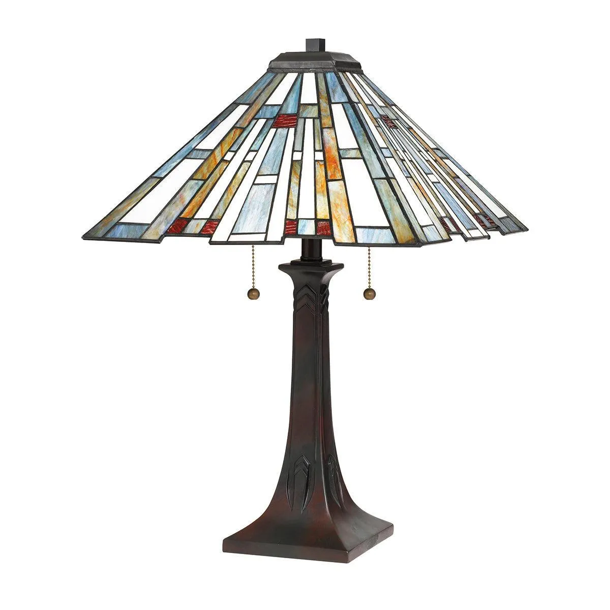 Tiffany Quoizel Maybeck 2 Light Bronze Table Lamp