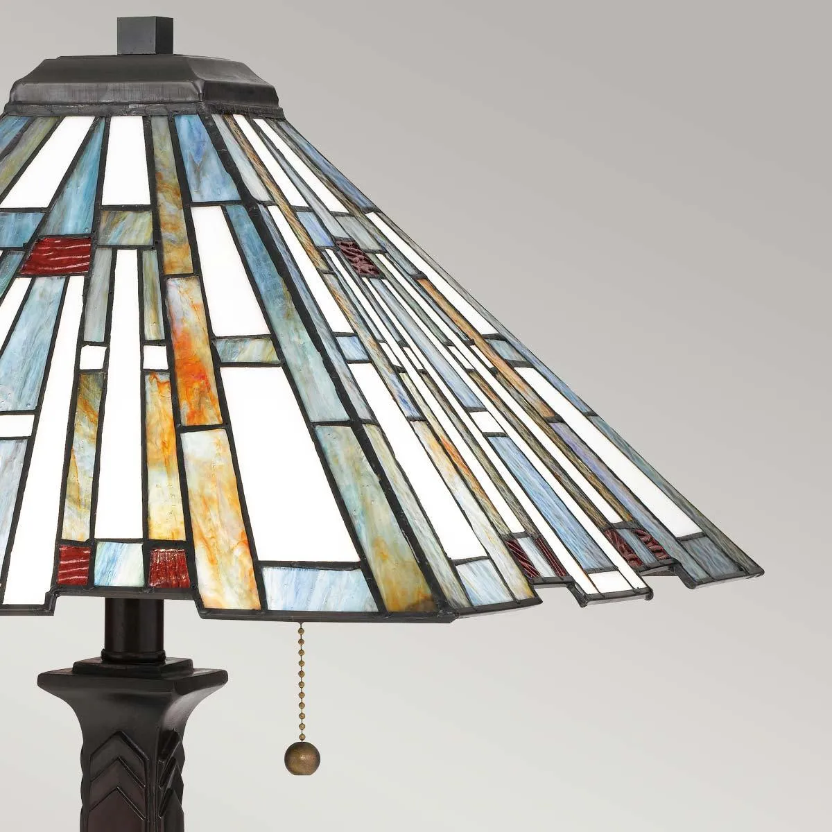 Tiffany Quoizel Maybeck 2 Light Bronze Table Lamp