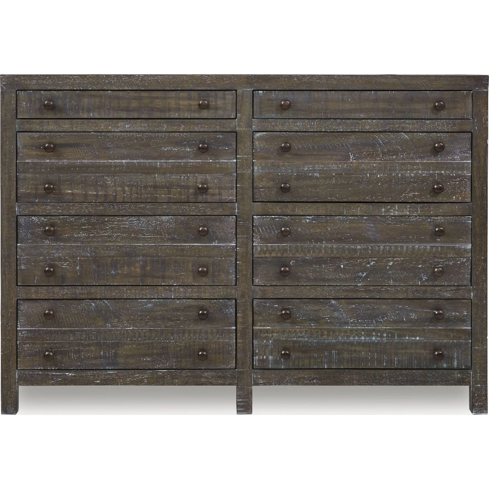Townsend Solid Wood Eight Drawer Dresser in Gunmetal (2024) Modus