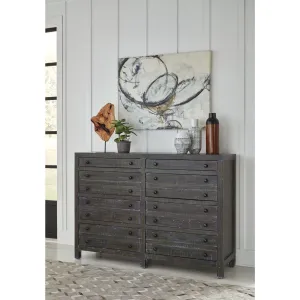 Townsend Solid Wood Eight Drawer Dresser in Gunmetal (2024) Modus