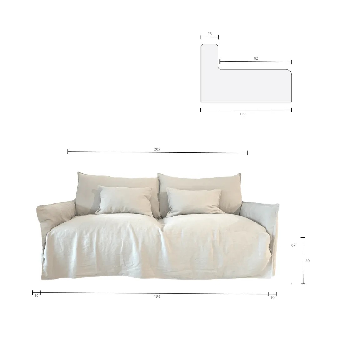 Tulum Linen Sofa | 205cm Zoco Home