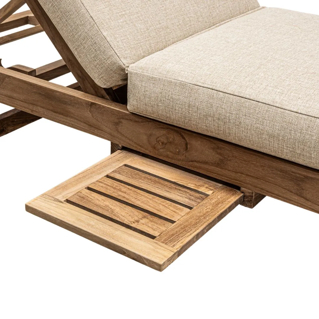 Tulum Teak Sunbed | Sand Zoco Home
