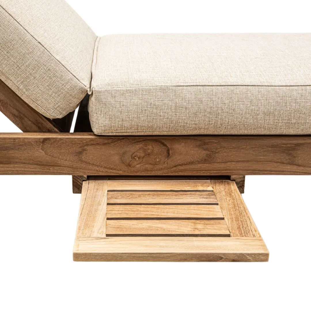 Tulum Teak Sunbed | Sand Zoco Home