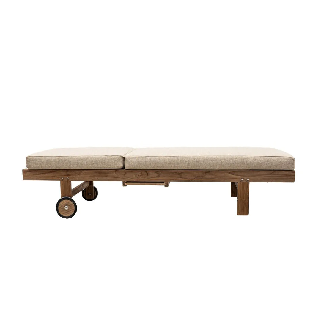 Tulum Teak Sunbed | Sand Zoco Home