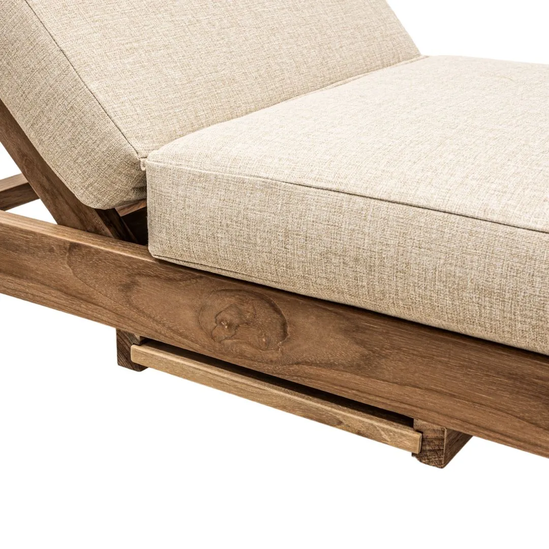Tulum Teak Sunbed | Sand Zoco Home