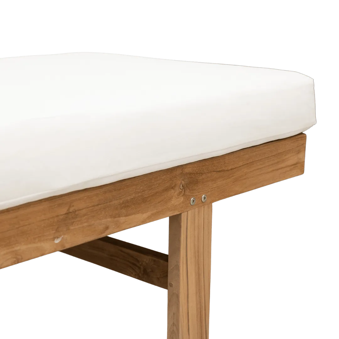 Tulum Teak Sunbed | White Zoco Home