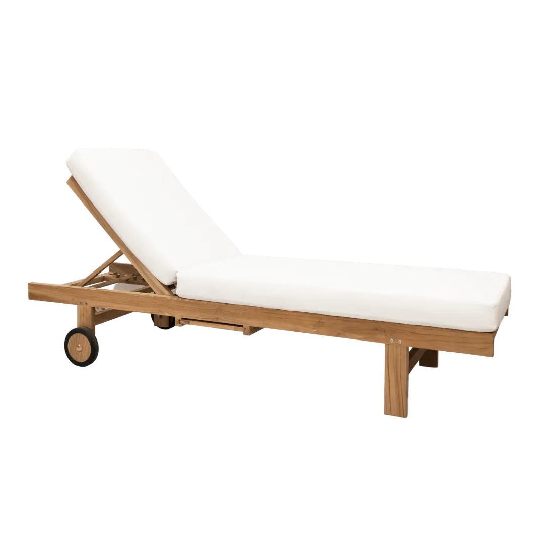 Tulum Teak Sunbed | White Zoco Home
