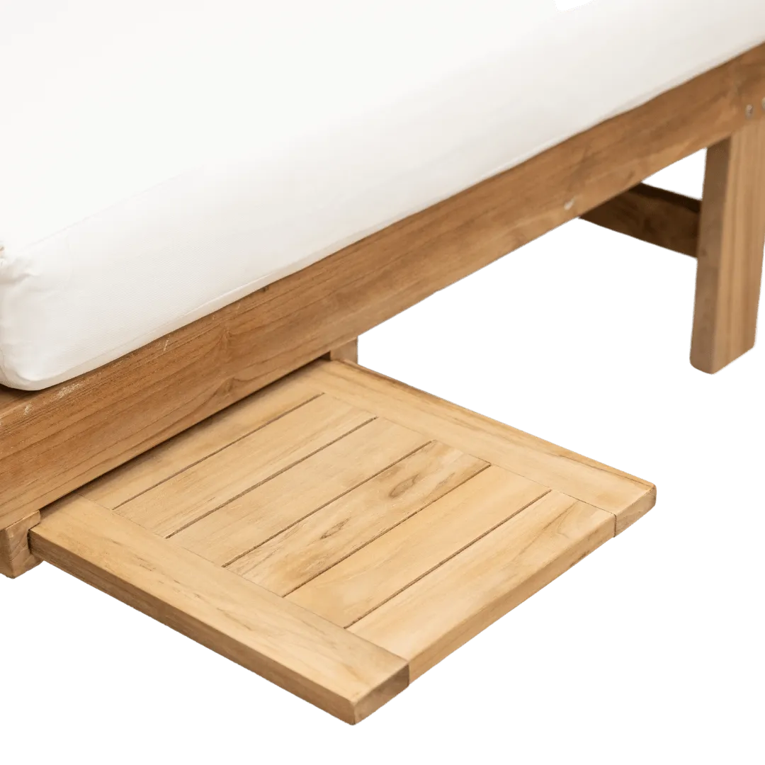 Tulum Teak Sunbed | White Zoco Home