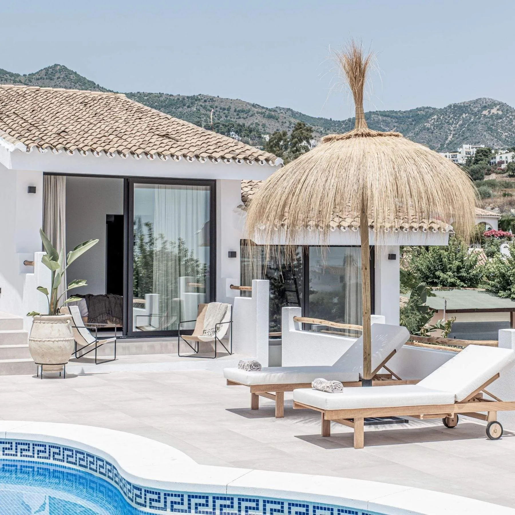 Tulum Teak Sunbed | White Zoco Home