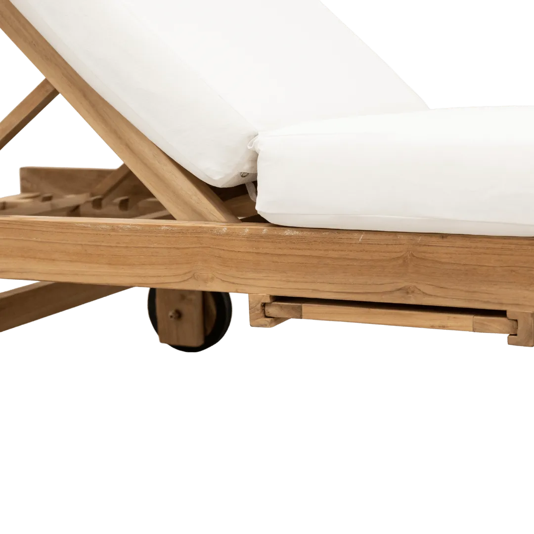 Tulum Teak Sunbed | White Zoco Home