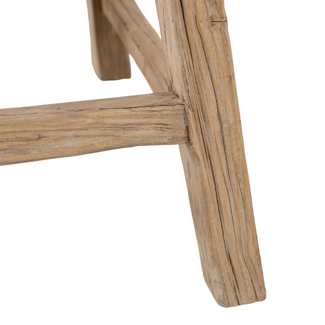 Vintage Elm Wood Round Coffee Table | 50cm Zoco Home
