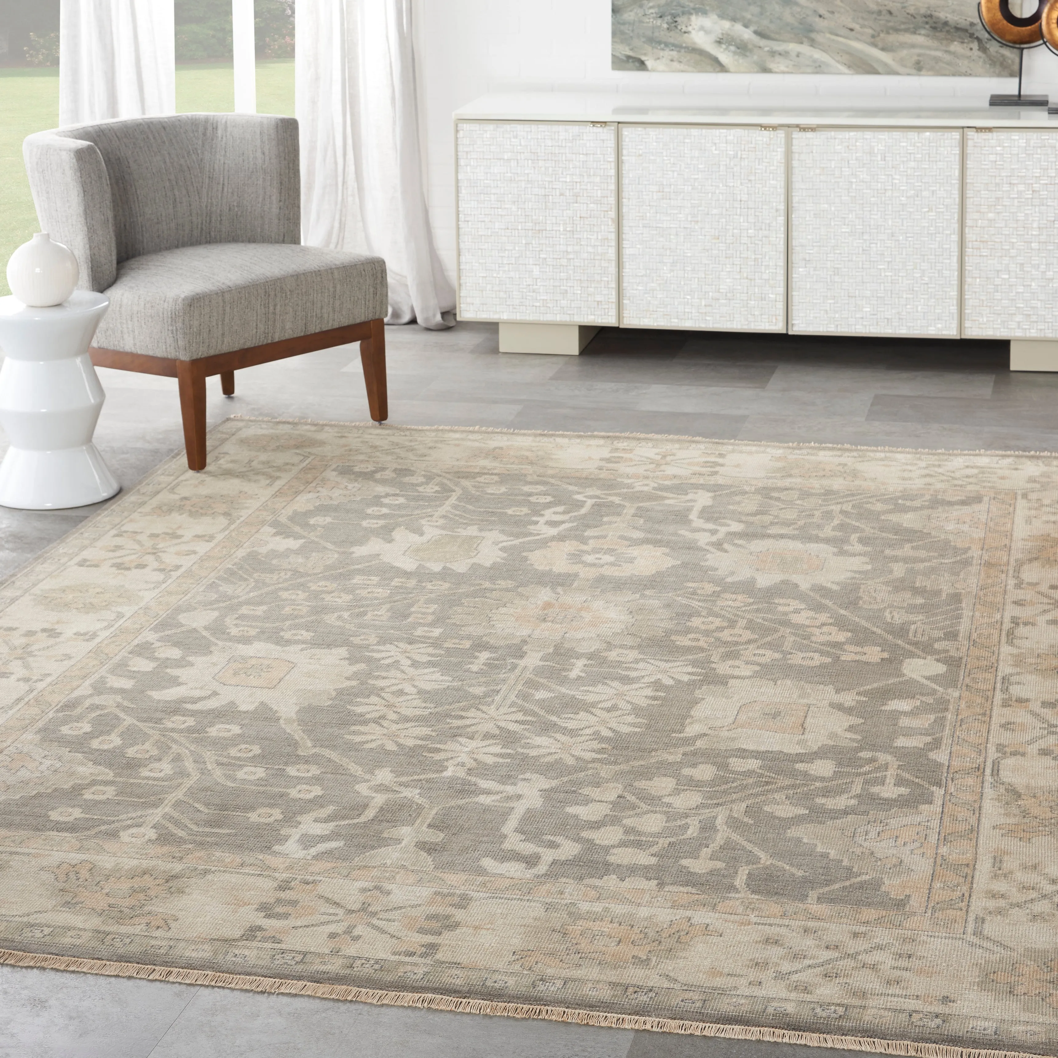 Vintage Essentials Style Rug - Pewter