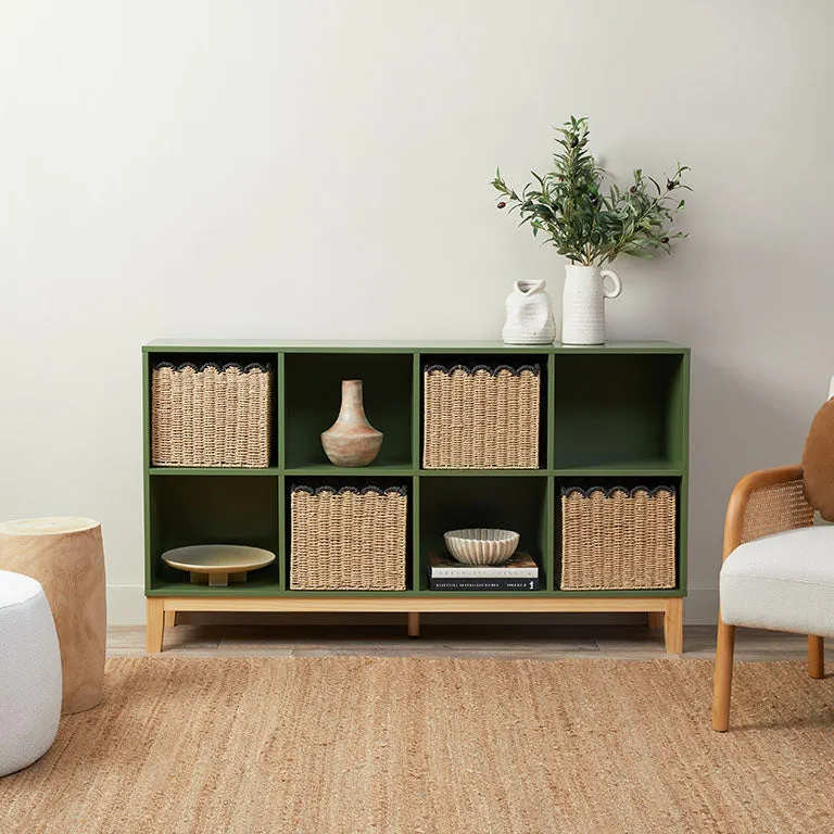 Watson 8 Cube Storage Unit - Olive Green Mocka