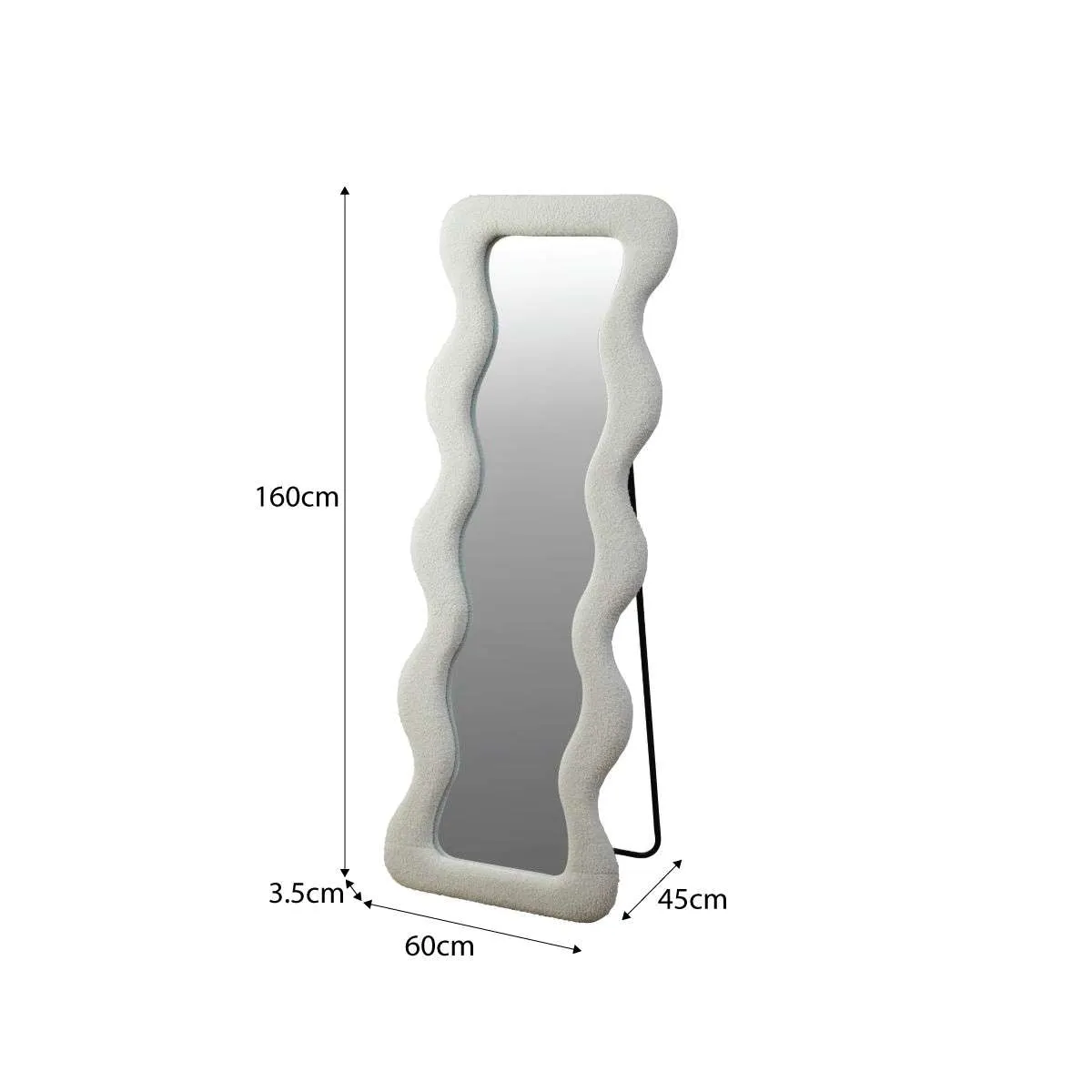 Wiggly Mirror - White Teddy Mocka