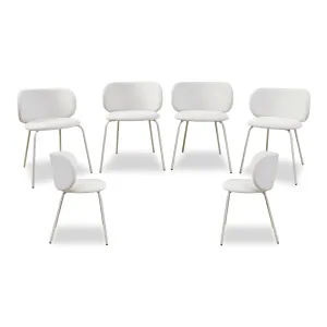 Willa Dining Chair- Cream Set of Six Bundle Mocka