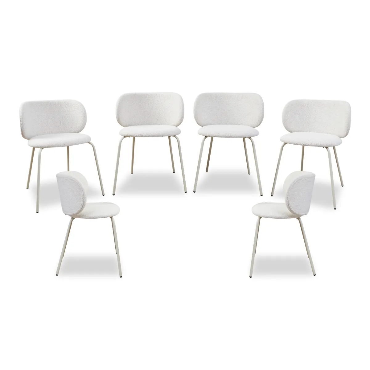 Willa Dining Chair- Cream Set of Six Bundle Mocka
