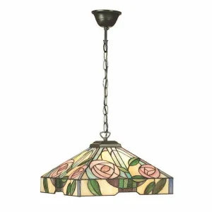 Willow Medium Tiffany Ceiling Light, 1 bulb fitting