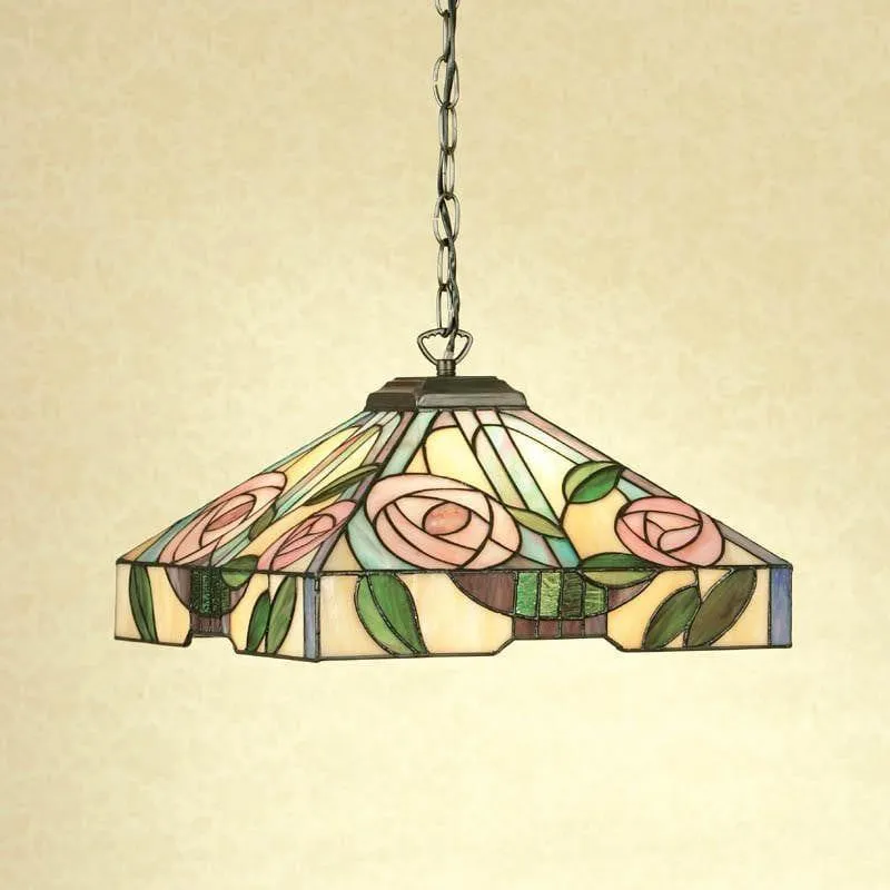Willow Medium Tiffany Ceiling Light, 1 bulb fitting