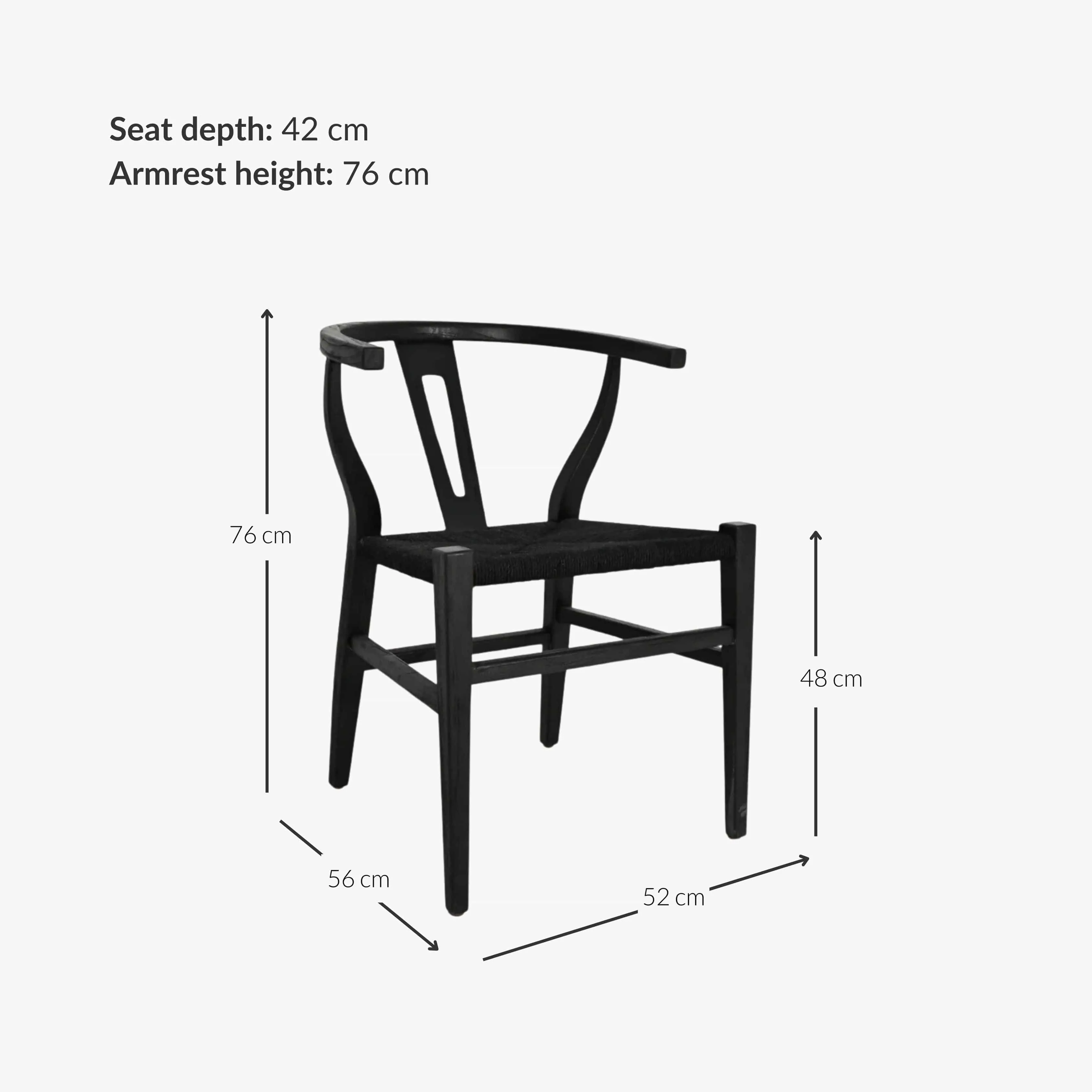 Wishbone Chair | Black Zoco Home