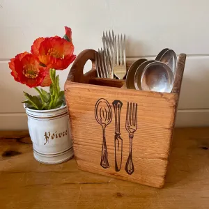 Wooden Cutlery Box Funky Chunky