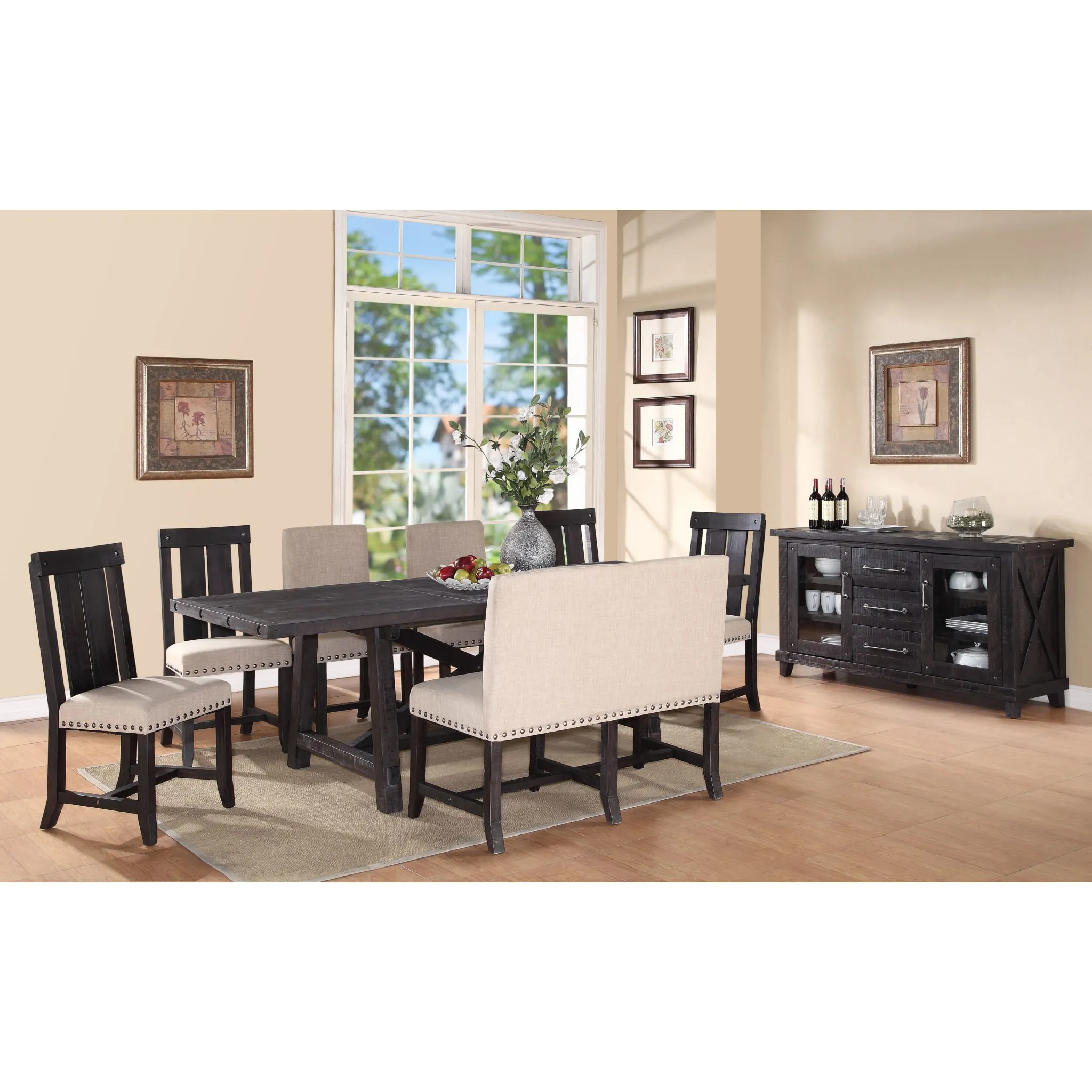 Yosemite Solid Wood Rectangular Extension Table Modus