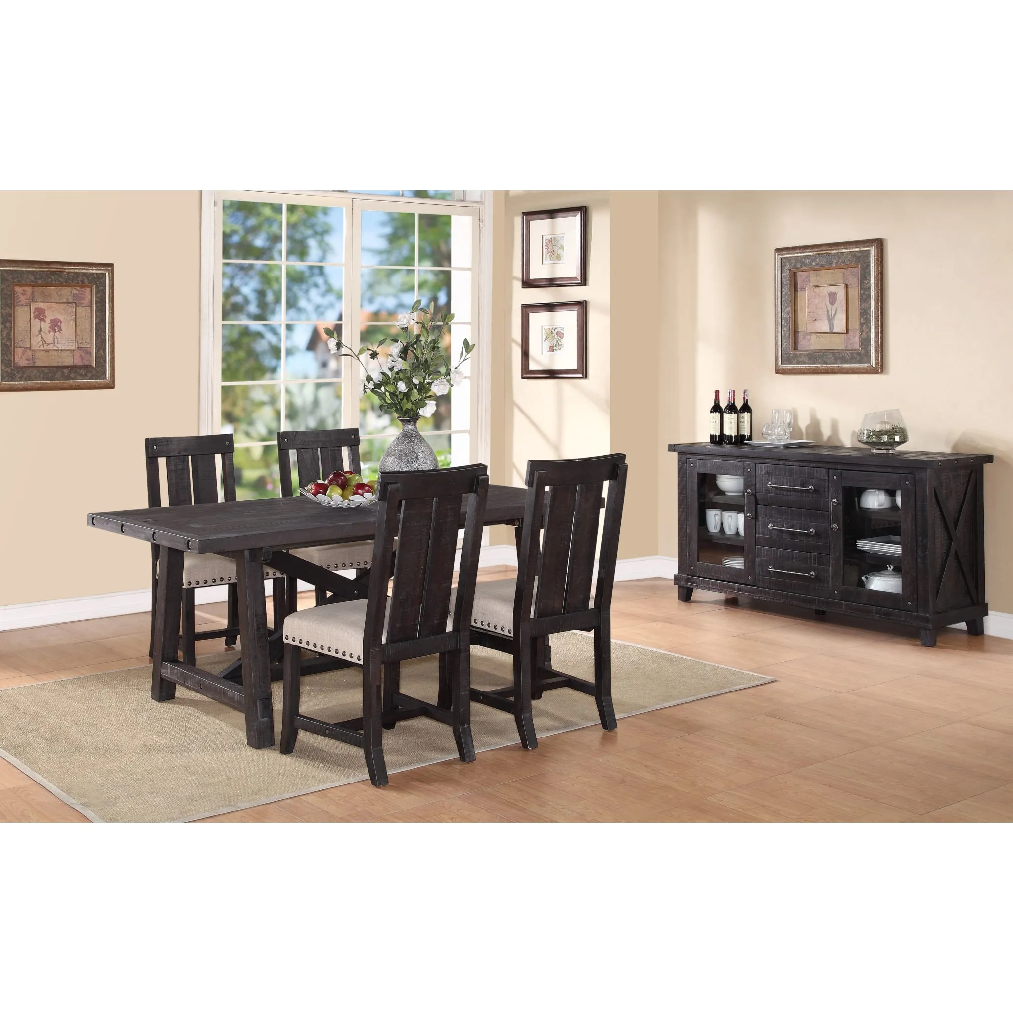 Yosemite Solid Wood Rectangular Extension Table Modus