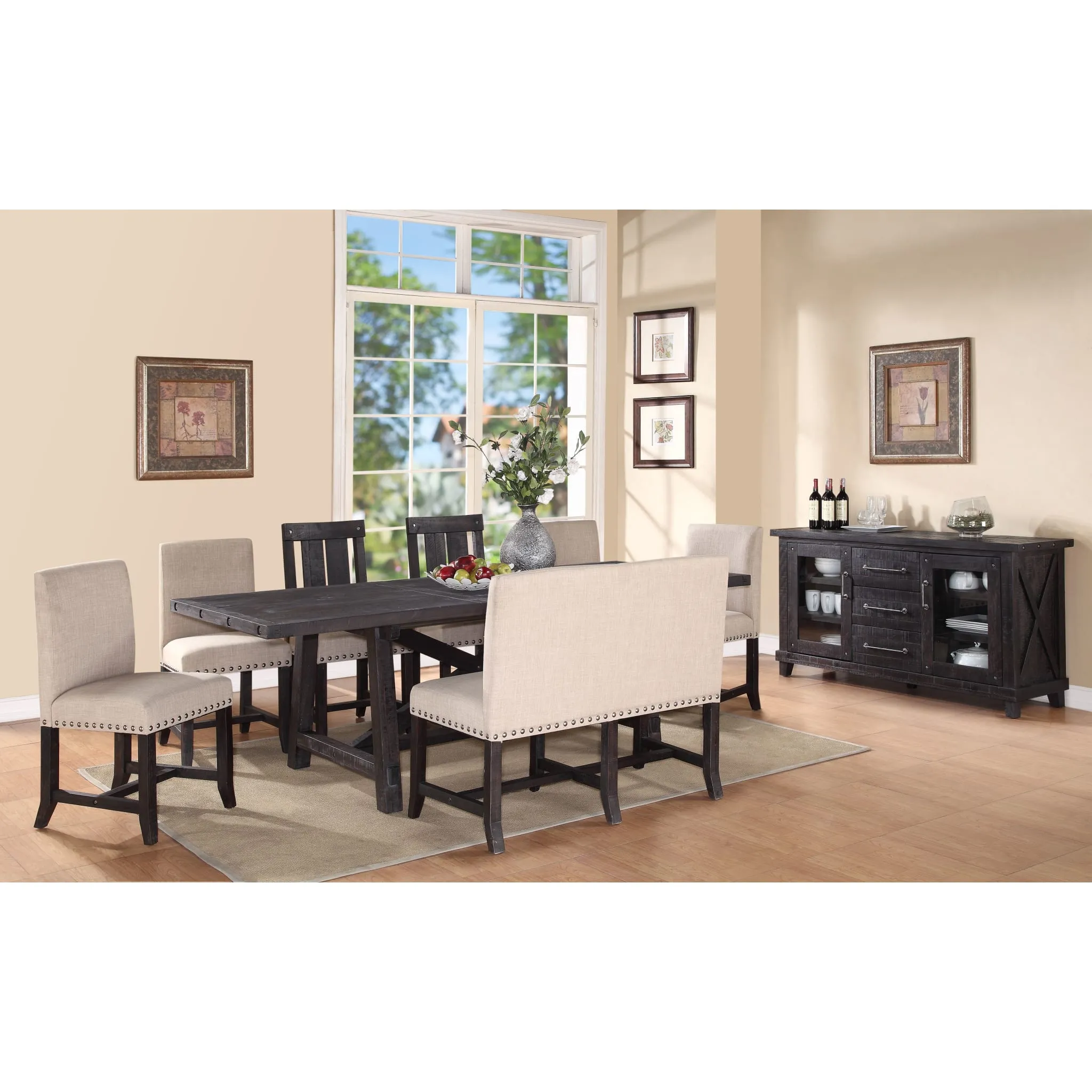 Yosemite Solid Wood Rectangular Extension Table Modus