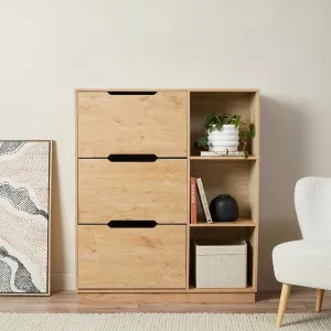 Zack Shoe Cabinet - Natural Mocka