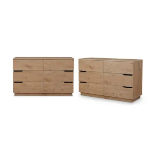 Zack Six Drawer - Natural Bundle Mocka