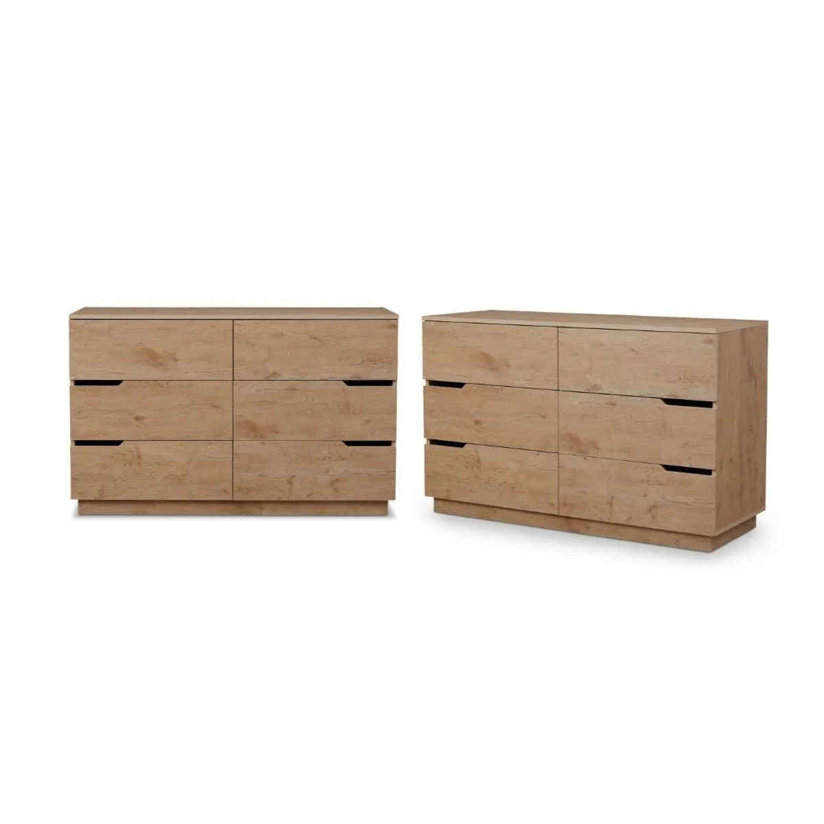 Zack Six Drawer - Natural Bundle Mocka