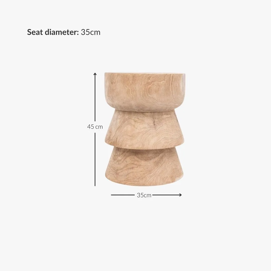 Zigzag Stool | Natural 35x45cm Zoco Home